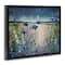 Stupell Industries Moon over Blooming Flowers Floater Framed Art